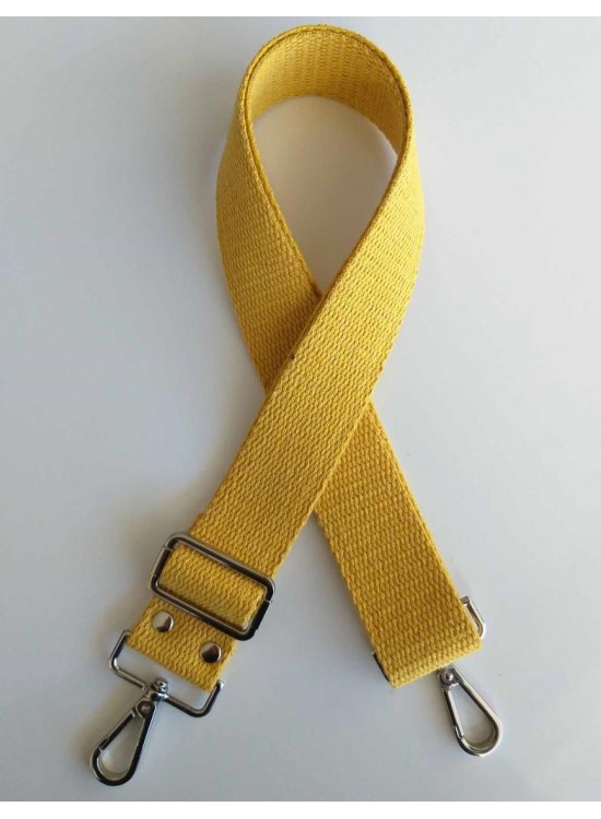 Çanta Aksesuar Pamuklu Kolon 120X4 Cm Gümüş Metal Hardal Sarı Çanta Aksesuar Pamuklu Kolon 120X4 Cm Gümüş Metal Hardal Sarı