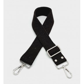 Çanta Aksesuar Pamuklu Kolon 120X4 Cm Gümüş Metal Kahverengi