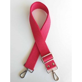 Çanta Aksesuar Pamuklu Kolon 120X4 Cm Gümüş Metal Kırmızı