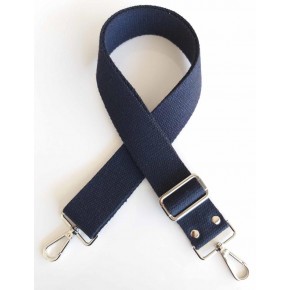 Çanta Aksesuar Pamuklu Kolon 120X4 Cm Gümüş Metal Lacivert