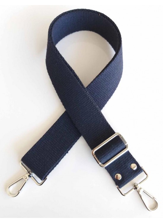 Çanta Aksesuar Pamuklu Kolon 120X4 Cm Gümüş Metal Lacivert Çanta Aksesuar Pamuklu Kolon 120X4 Cm Gümüş Metal Lacivert