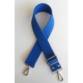 Çanta Aksesuar Pamuklu Kolon 120X4 Cm Gümüş Metal Saks Mavi