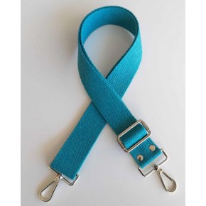 Çanta Aksesuar Pamuklu Kolon 120X4 Cm Gümüş Metal Turkuaz