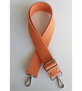 Çanta Aksesuar Pamuklu Kolon 120X4 Cm Gümüş Metal Turuncu