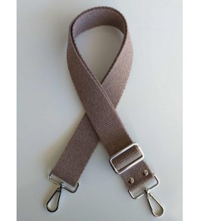 Çanta Aksesuar Pamuklu Kolon 120X4 Cm Gümüş Metal Vizon