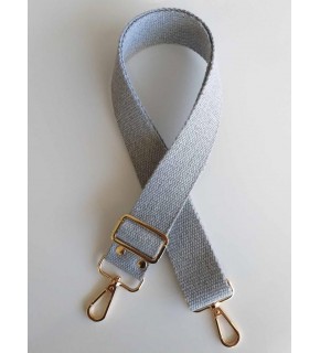 Çanta Aksesuar Pamuklu Kolon 120X4 Cm Light Gold Metal Açık Gri