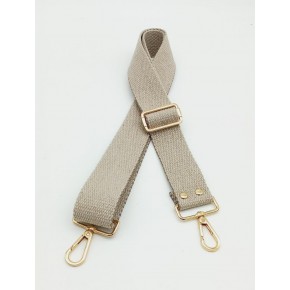 Çanta Aksesuar Pamuklu Kolon 120X4 Cm Light Gold Metal Bej