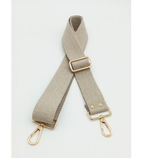 Çanta Aksesuar Pamuklu Kolon 120X4 Cm Light Gold Metal Bej