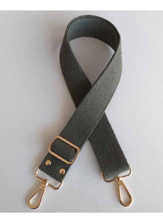 Çanta Aksesuar Pamuklu Kolon 120X4 Cm Light Gold Metal Haki Çanta Aksesuar Pamuklu Kolon 120X4 Cm Light Gold Metal Haki