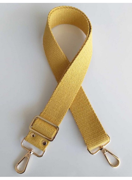 Çanta Aksesuar Pamuklu Kolon 120X4 Cm Light Gold Metal Hardal Sarı Çanta Aksesuar Pamuklu Kolon 120X4 Cm Light Gold Metal Hardal Sarı