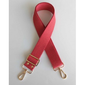 Çanta Aksesuar Pamuklu Kolon 120X4 Cm Light Gold Metal Kırmızı