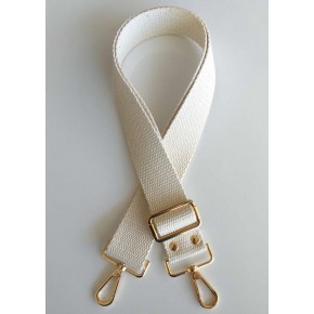 Çanta Aksesuar Pamuklu Kolon 120X4 Cm Light Gold Metal Krem Renk