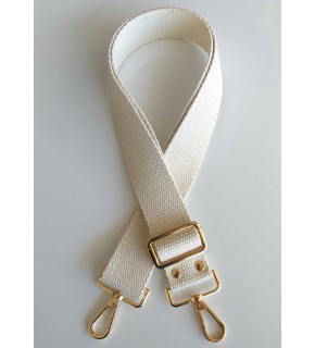 Çanta Aksesuar Pamuklu Kolon 120X4 Cm Light Gold Metal Krem Renk