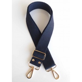 Çanta Aksesuar Pamuklu Kolon 120X4 Cm Light Gold Metal Lacivert