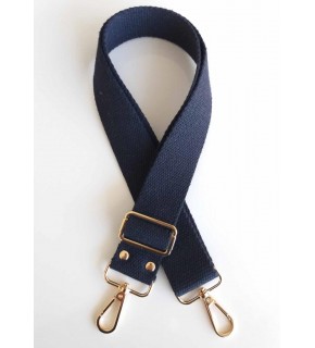 Çanta Aksesuar Pamuklu Kolon 120X4 Cm Light Gold Metal Lacivert