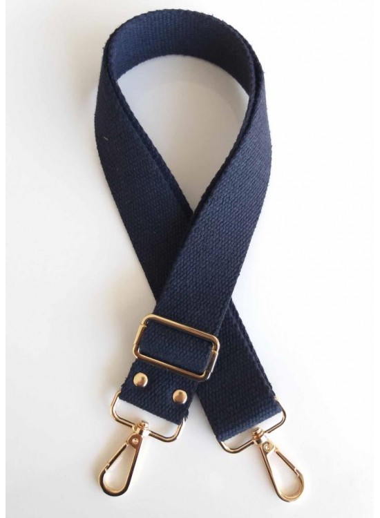 Çanta Aksesuar Pamuklu Kolon 120X4 Cm Light Gold Metal Lacivert Çanta Aksesuar Pamuklu Kolon 120X4 Cm Light Gold Metal Lacivert