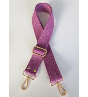 Çanta Aksesuar Pamuklu Kolon 120X4 Cm Light Gold Metal Mor