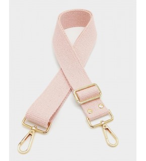 Çanta Aksesuar Pamuklu Kolon 120X4 Cm Light Gold Metal Pembe