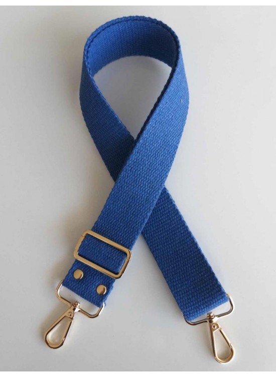 Çanta Aksesuar Pamuklu Kolon 120X4 Cm Light Gold Metal Saks Mavi Çanta Aksesuar Pamuklu Kolon 120X4 Cm Light Gold Metal Saks Mavi