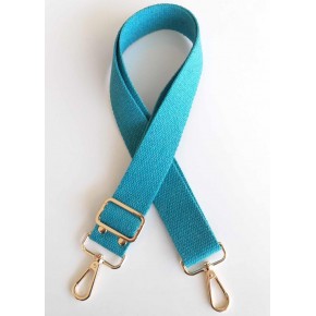 Çanta Aksesuar Pamuklu Kolon 120X4 Cm Light Gold Metal Turkuaz