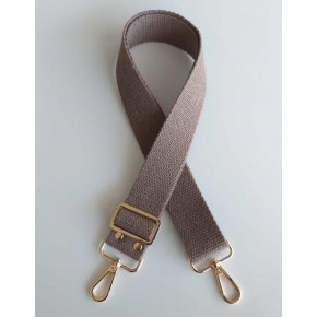 Çanta Aksesuar Pamuklu Kolon 120X4 Cm Light Gold Metal Vizon