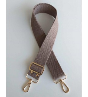 Çanta Aksesuar Pamuklu Kolon 120X4 Cm Light Gold Metal Vizon