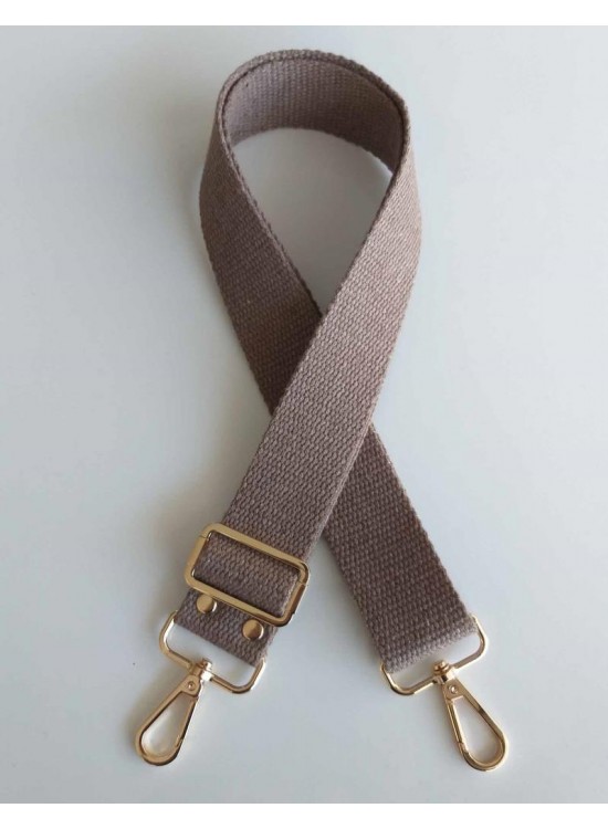 Çanta Aksesuar Pamuklu Kolon 120X4 Cm Light Gold Metal Vizon