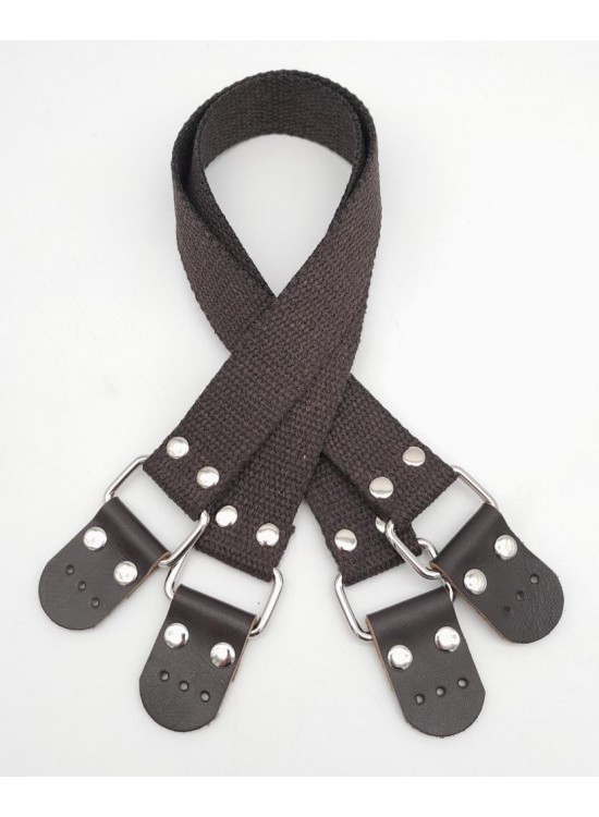 Çanta Aksesuar Pamuklu Kolon 57X3 Cm Derili Kahverengi Çanta Sapı Gümüş Metalli Çanta Aksesuar Pamuklu Kolon 57X3 Cm Derili Kahverengi Çanta Sapı Gümüş Metalli