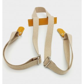 Çanta Aksesuar Pamuklu Kolon Bej Sırt Çantası Sapı Gümüş Metalli