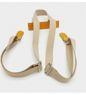 Çanta Aksesuar Pamuklu Kolon Bej Sırt Çantası Sapı Gümüş Metalli