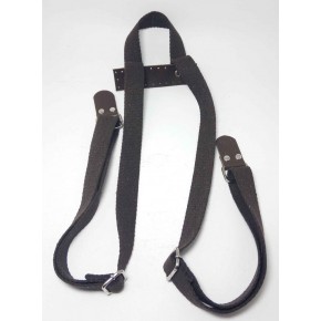 Çanta Aksesuar Pamuklu Kolon Koyu Kahve Sırt Çantası Sapı.