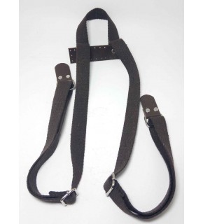 Çanta Aksesuar Pamuklu Kolon Koyu Kahve Sırt Çantası Sapı.