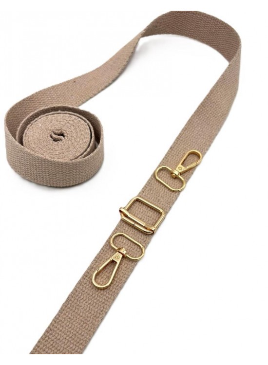 Çanta Aksesuar Pamuklu Kolon Sap Yapım Seti Bej Renk