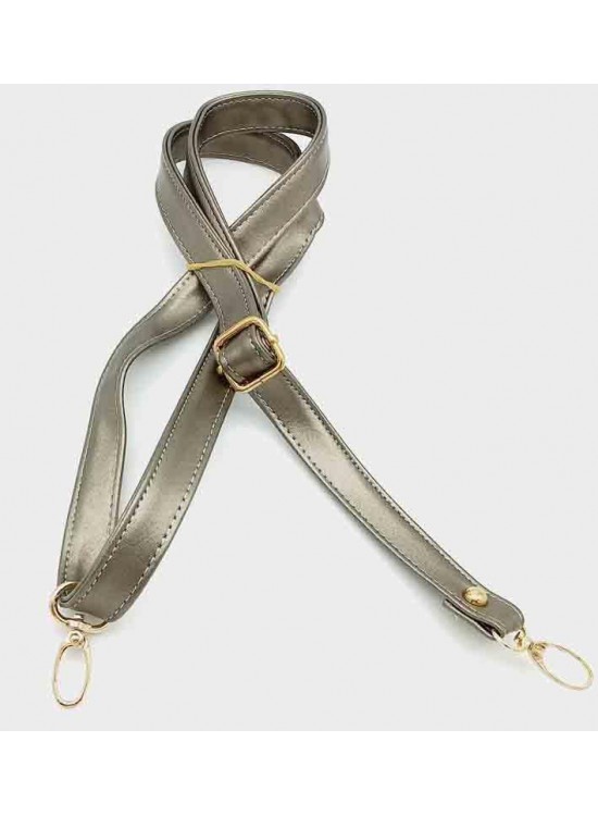 Çanta Aksesuar Parlak Gri 125X2 Cm Çanta Sapı Sürgütlü Light Gold Metal