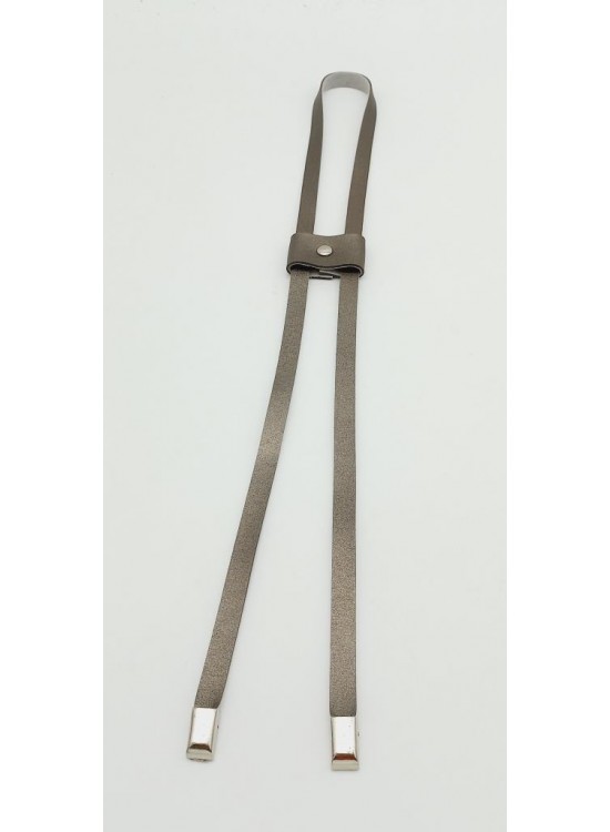 Çanta Aksesuar Parlak Gri Tek Kat Suni Deri Büzgü Gümüş Metalli