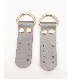 Çanta Aksesuar Parlak Gri Tek Kat Suni Deri Sapucu Böce Light Gold Metalli