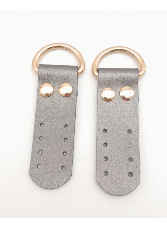 Çanta Aksesuar Parlak Gri Tek Kat Suni Deri Sapucu Böce Light Gold Metalli