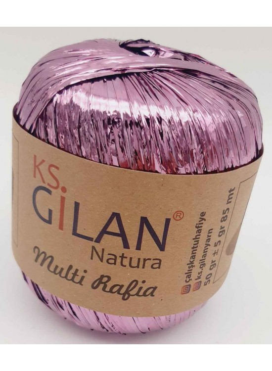 Çanta Aksesuar Parlak Rafya Gül Kurusu Renk No:8