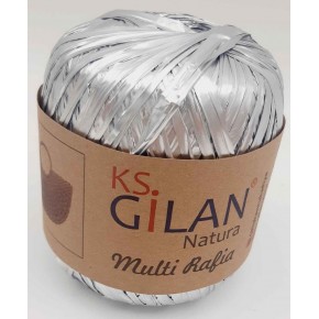 Çanta Aksesuar Parlak Rafya Gümüş Renk No:7