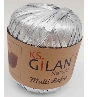 Çanta Aksesuar Parlak Rafya Gümüş Renk No:7