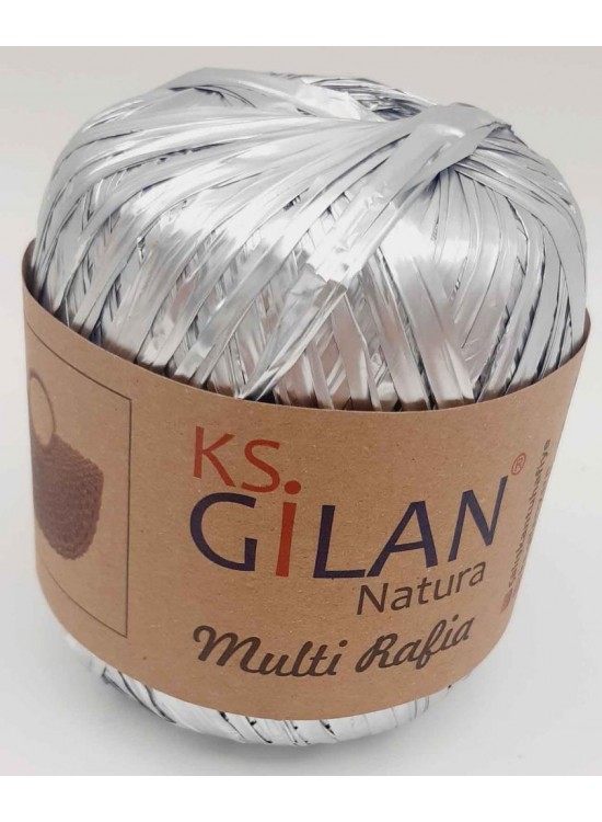 Çanta Aksesuar Parlak Rafya Gümüş Renk No:7