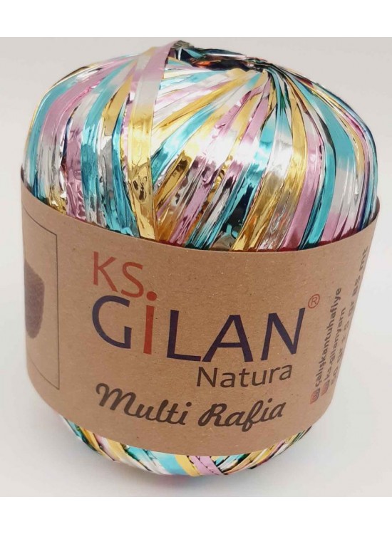 Çanta Aksesuar Parlak Rafya Karışık Renk No:9