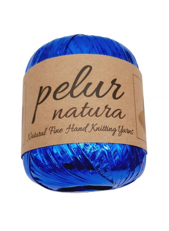 Çanta Aksesuar Parlak Rafya Saks Mavi Renk No:14