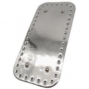 Çanta Aksesuar Parlak Rugan Deri 25x12 cm Dikdörtgen Çanta Tabanı Gri Renk Gümüş Metalli