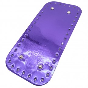 Çanta Aksesuar Parlak Rugan Deri 25x12 cm Dikdörtgen Çanta Tabanı Mor Renk Gümüş Metalli