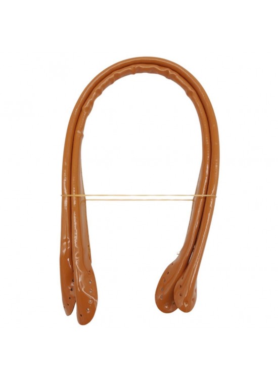 Çanta Aksesuar Parlak Rugan Deri Pelikan Model Çanta Sapı Açık Taba Renk