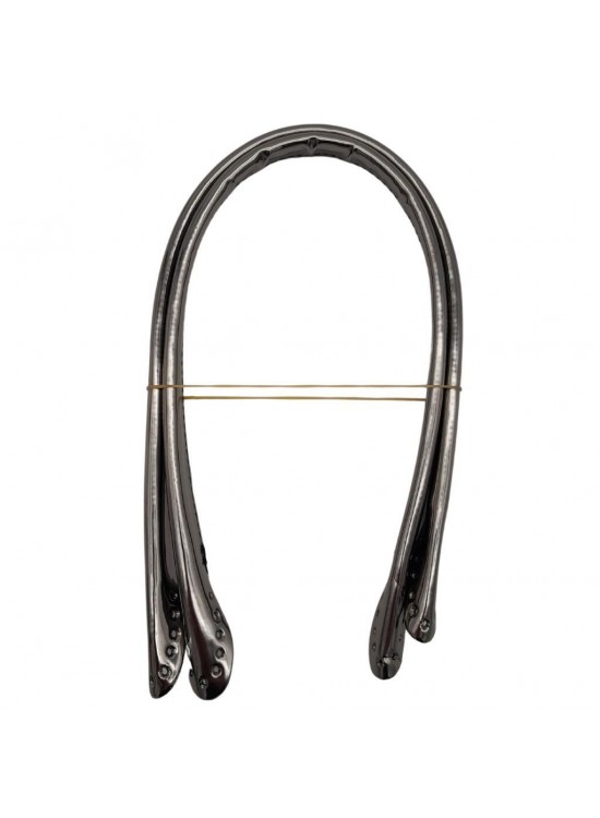 Çanta Aksesuar Parlak Rugan Deri Pelikan Model Çanta Sapı Antrasit Renk