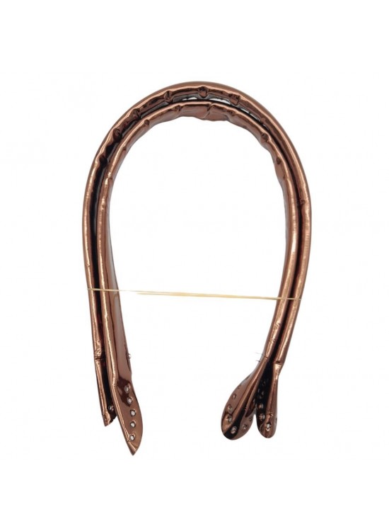 Çanta Aksesuar Parlak Rugan Deri Pelikan Model Çanta Sapı Bakır Renk