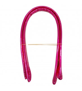 Çanta Aksesuar Parlak Rugan Deri Pelikan Model Çanta Sapı Fuşya Renk