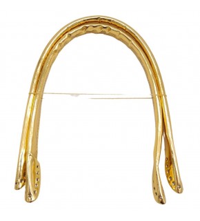 Çanta Aksesuar Parlak Rugan Deri Pelikan Model Çanta Sapı Gold Renk